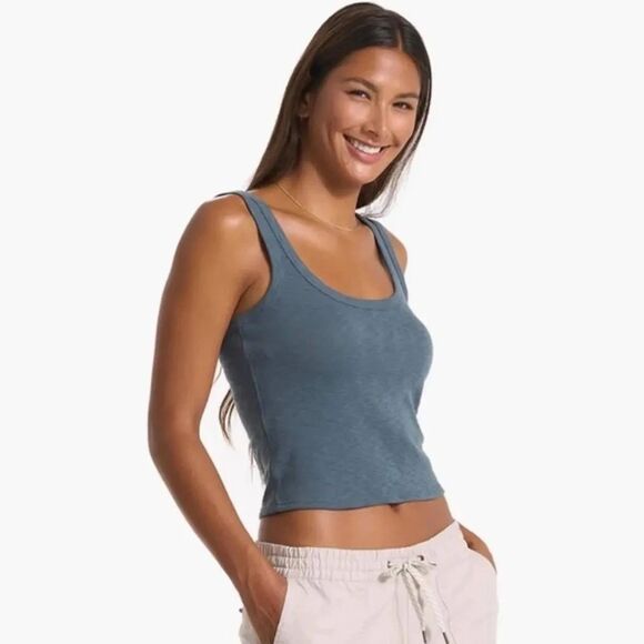 Vuori Tops - Vuori Sunrise Crop Tank Stone Athletic Women Size XL